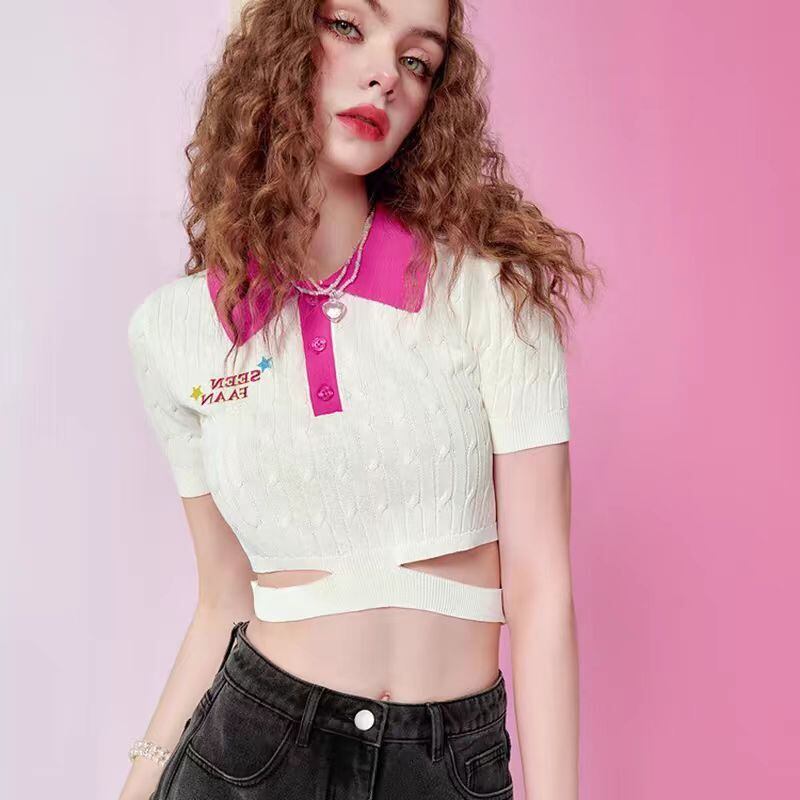 【tops】ニットショートTシャツG20078