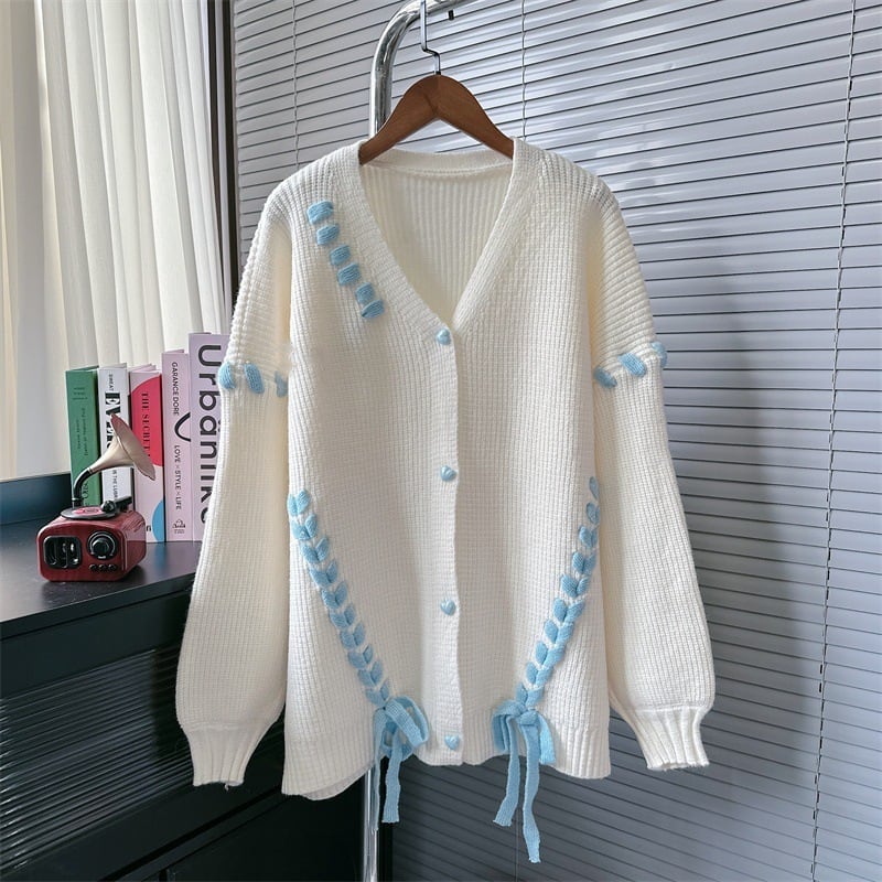 【outer】Vネックニットカーデ　M26103