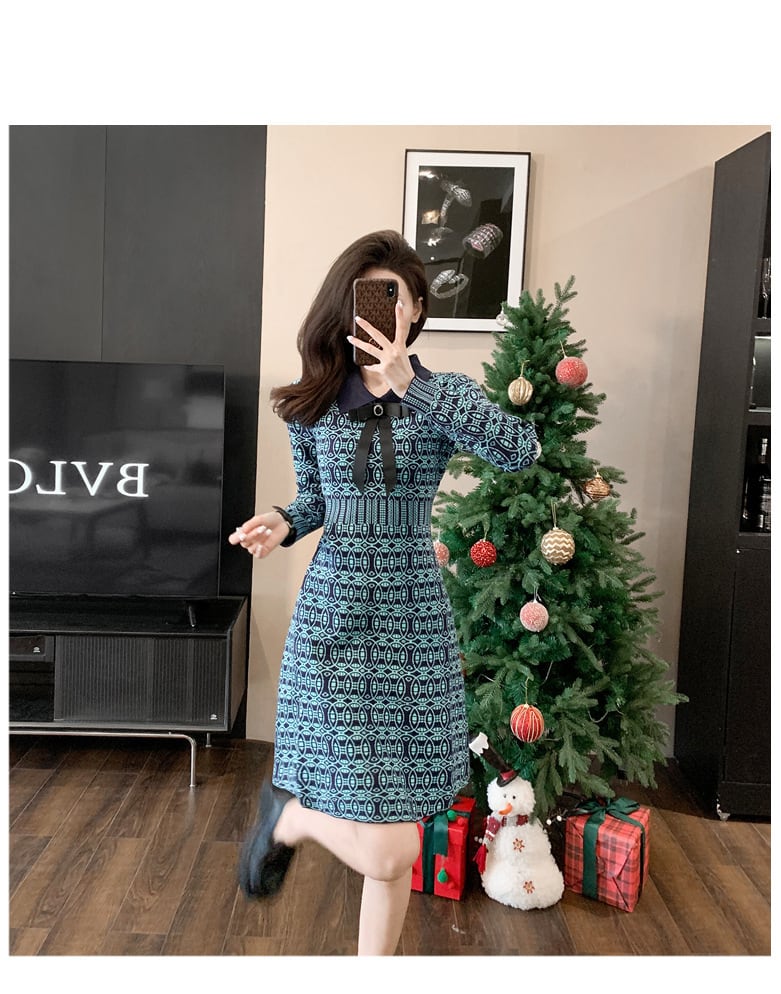 【dress】リボン付きワンピース　M25465