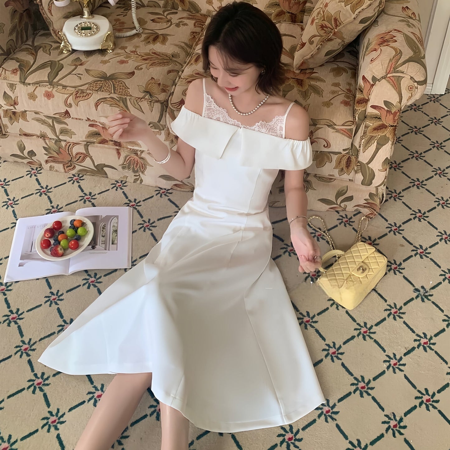 【dress】レースドッキングキャミワンピース  N3568