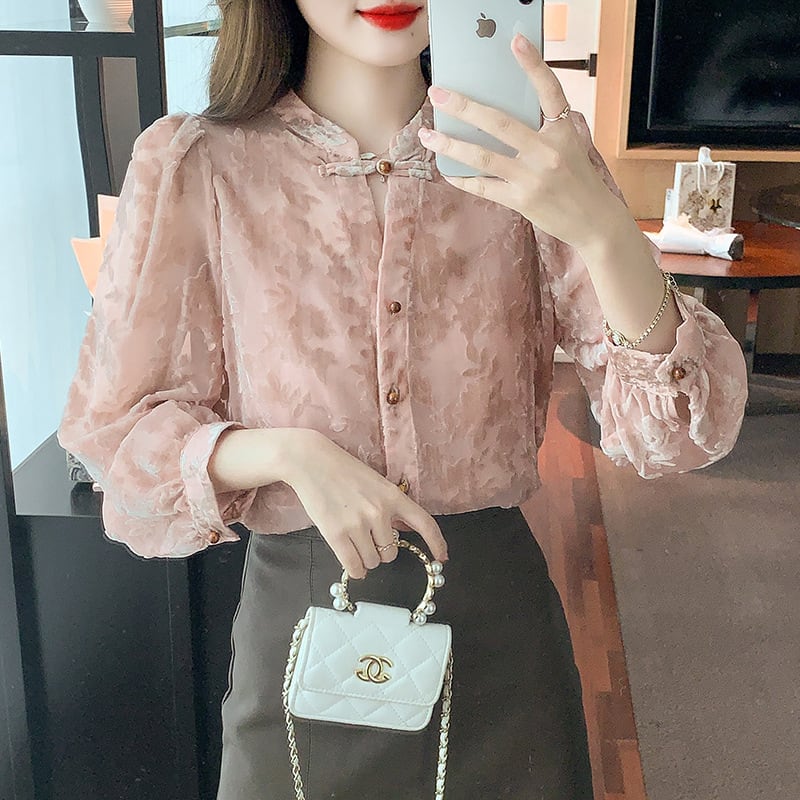 【tops】シャツブラウス　M29450