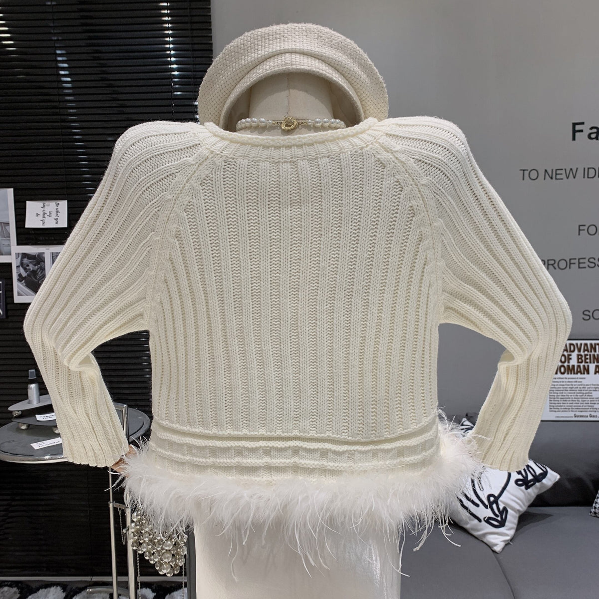 【tops】ファーニットセーター　M28442