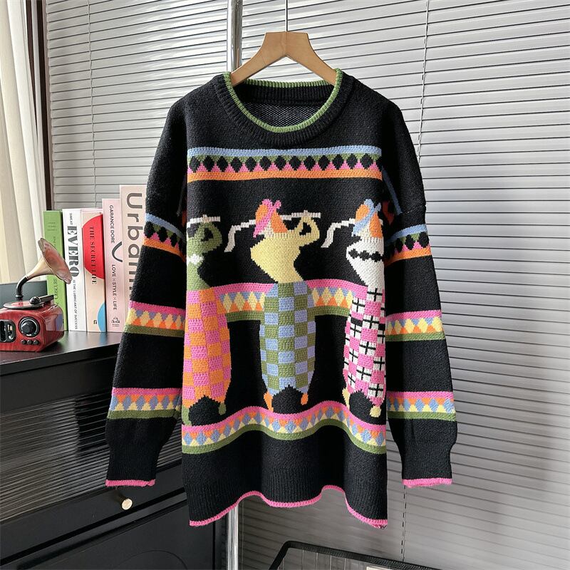 【tops】クルーネックニットセーター　M18994