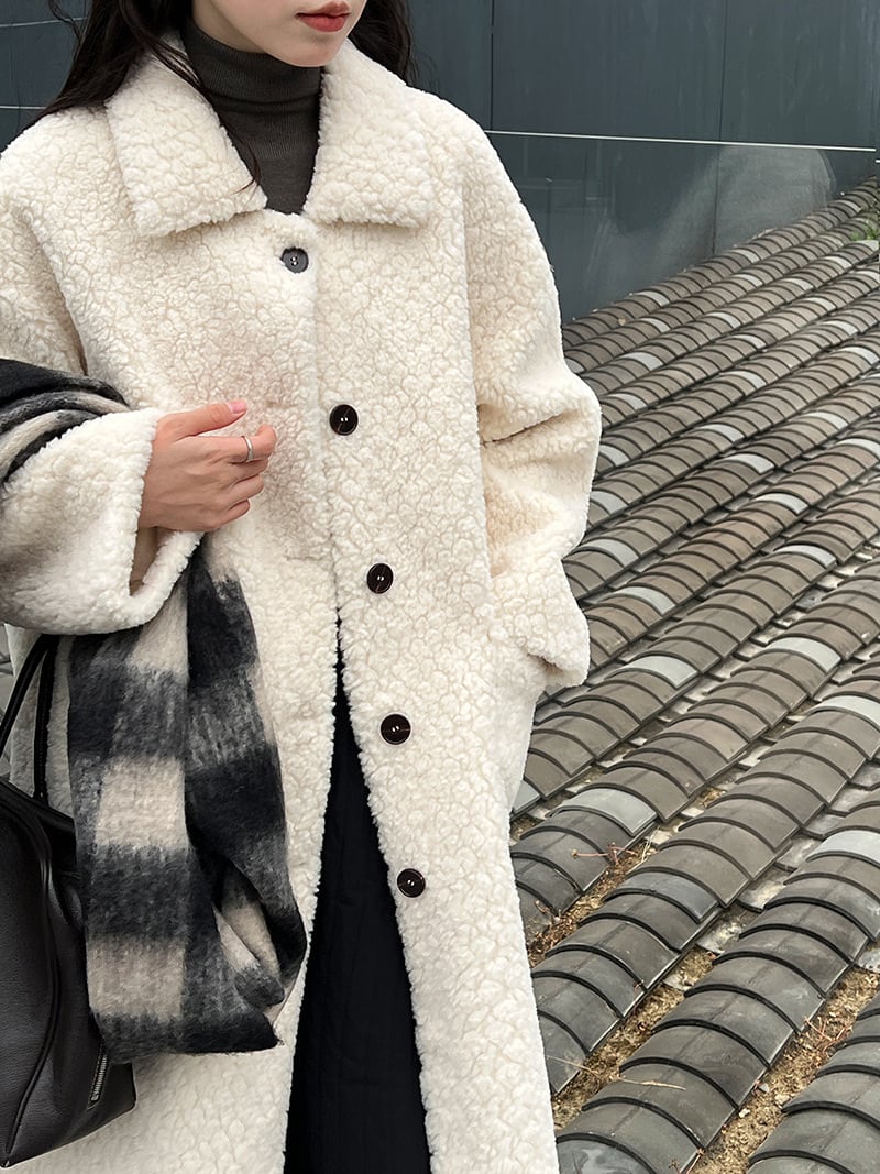 【outer】ロングシープボアコート Q7224