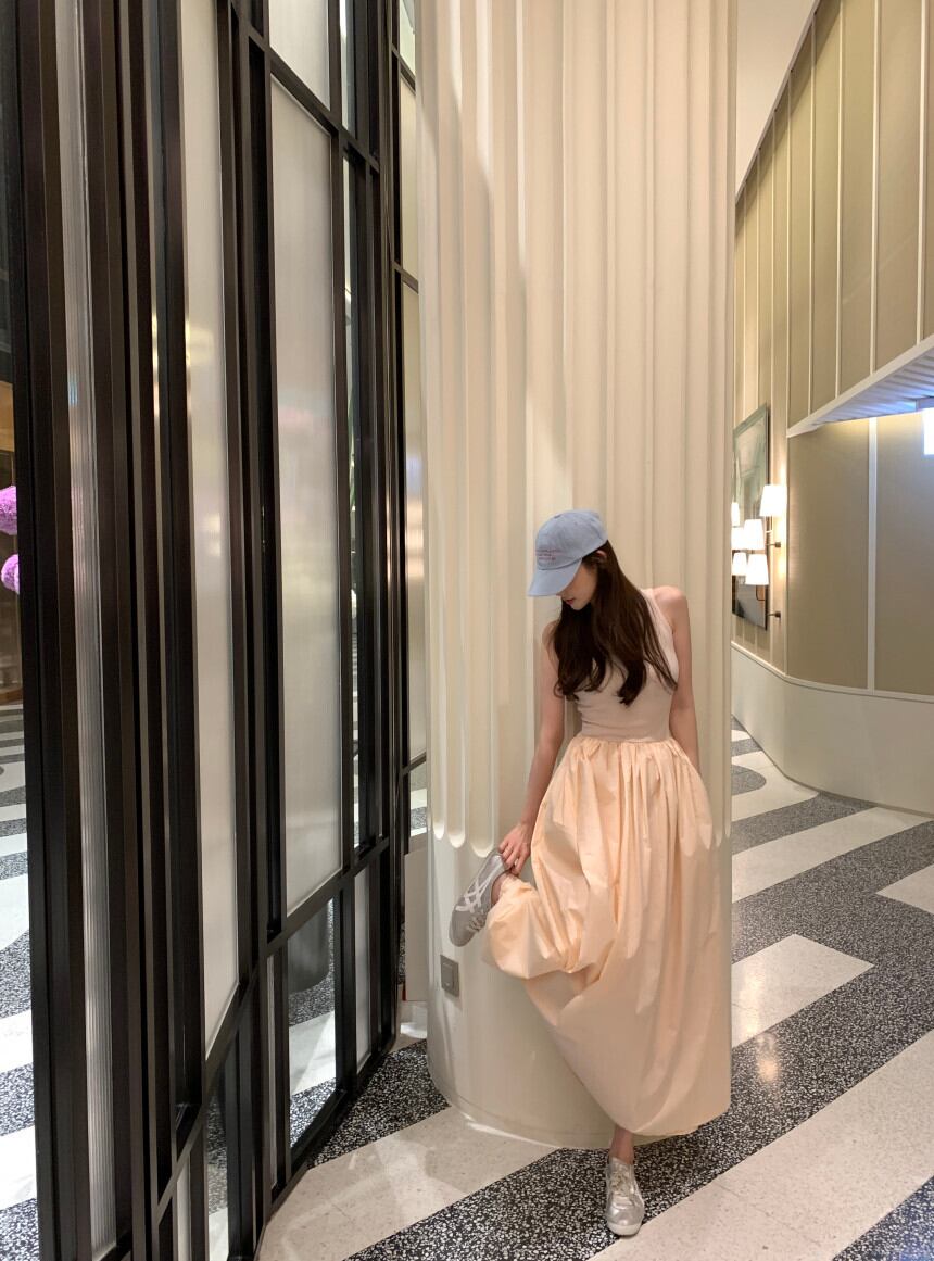 【dress】ギャザーノースリーブワンピース G20133