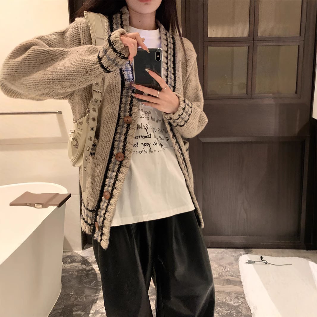 【outer】ニットカーデ　M28122