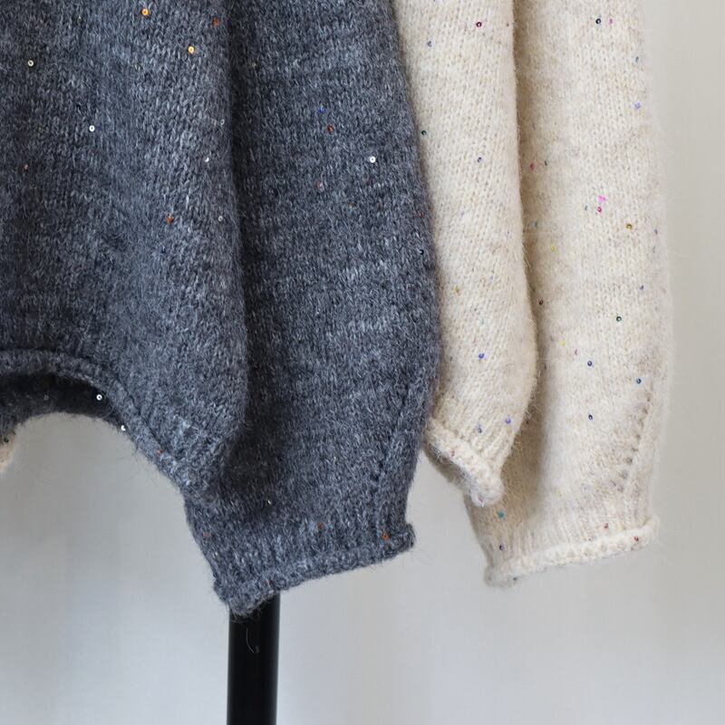 【tops】スパンコールニットセーター　M28590