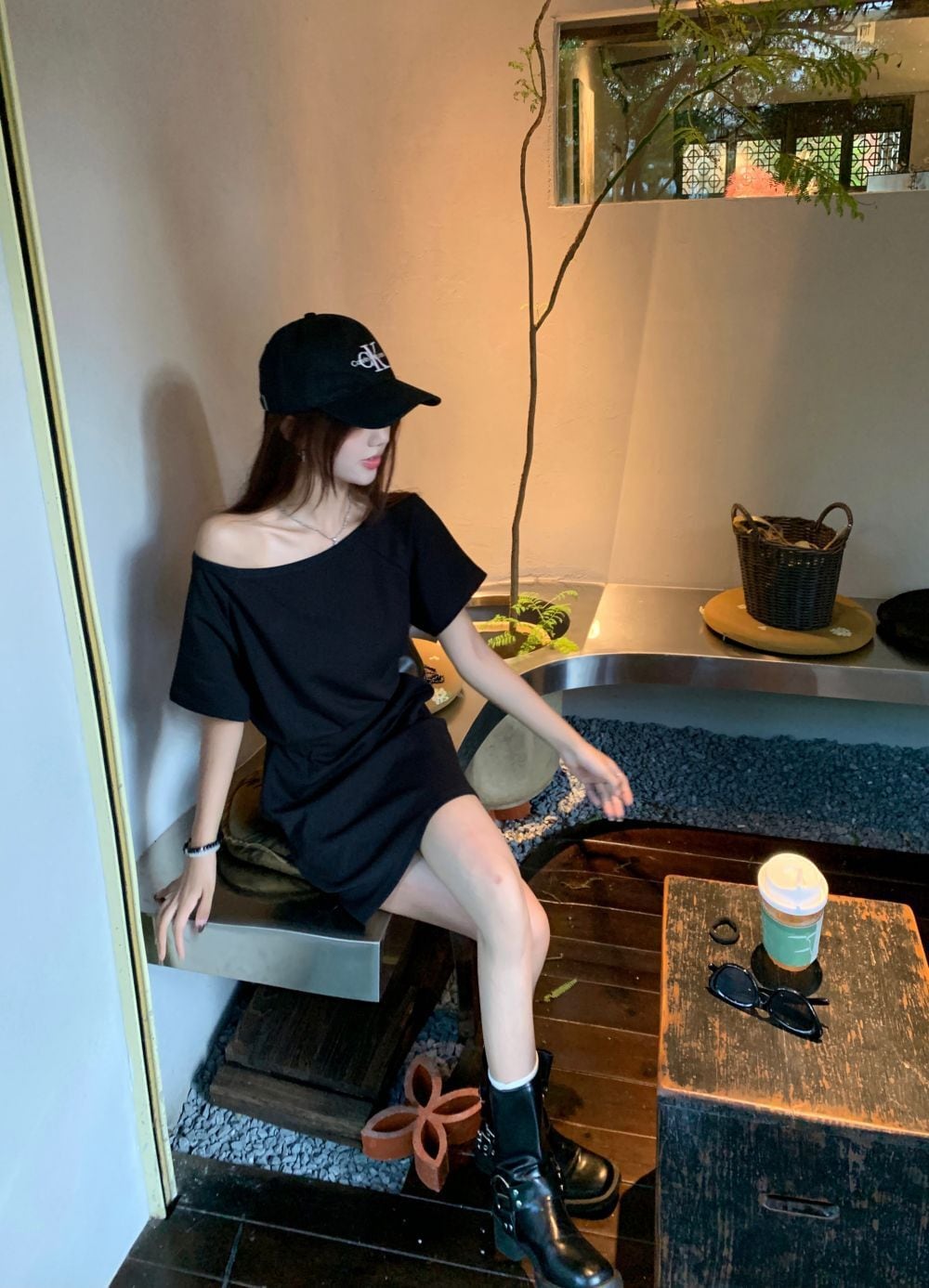 【dress】オフショルダーワンピース　M24895