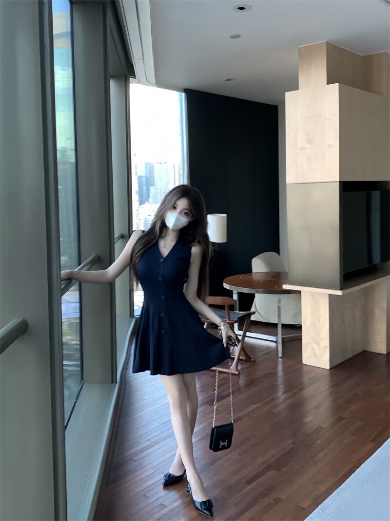 【dress】ノースリーブニットワンピース　M30256