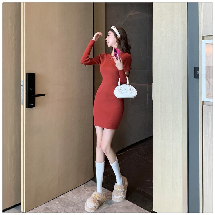 【dress】ニットワンピース　M19011