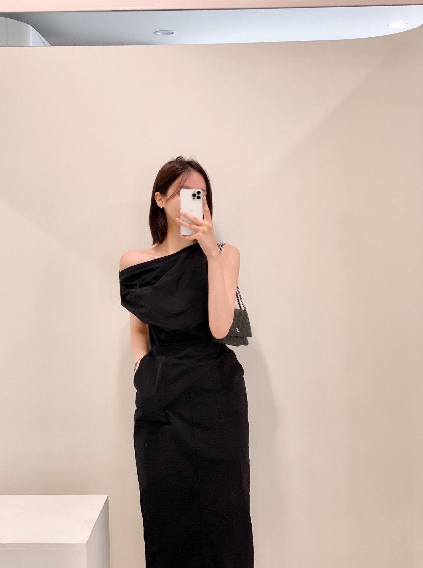 【dress】オフショルダースリットワンピース G20073