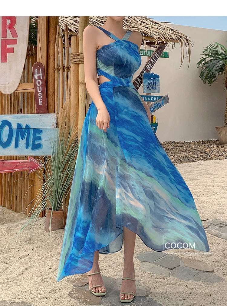 【dress】ウエストカットホルターネックワンピース　M31014