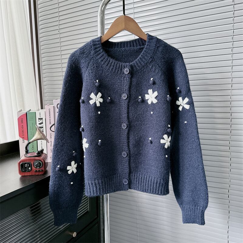 【outer】クルーネックニットカーデ　M27303