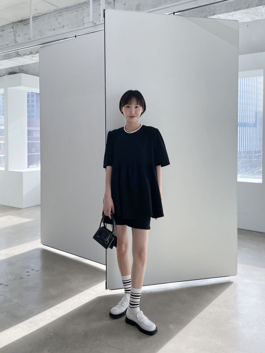 【set】ラウンドネックトップス+ショートパンツ２点セットG21509