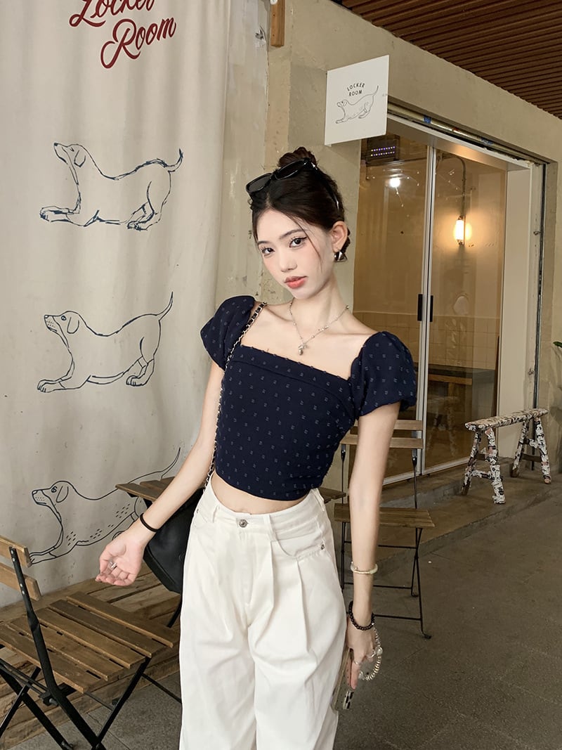 【tops】ボートネックTシャツ　M25171