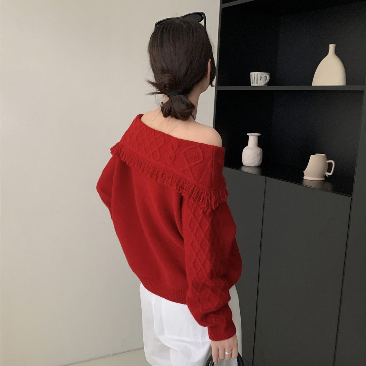 【tops】ボートネックニットセーター　M26280