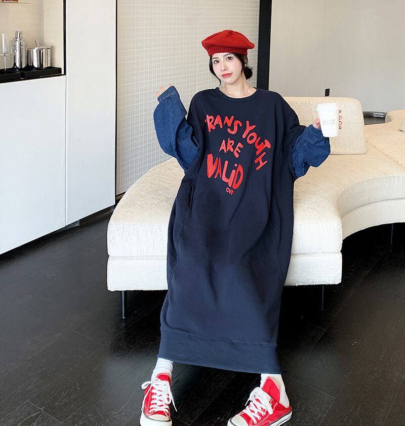 【dress】プリントカジュアルワンピース　M18590