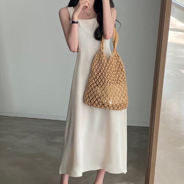 【dress】ウエストリボンキャミワンピースF7470