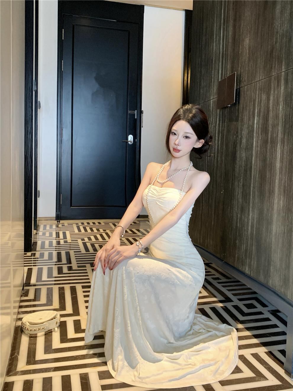 【dress】ロングチューブドレス Q8191