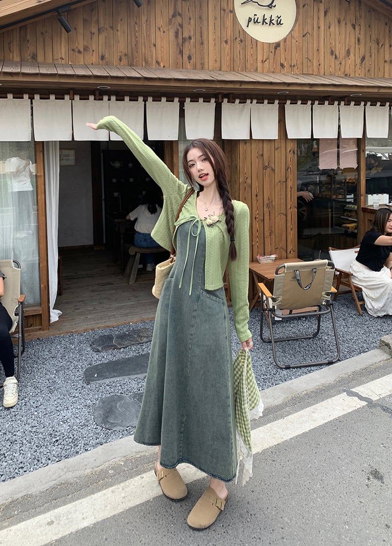 【dress】デニムキャミワンピースG21377