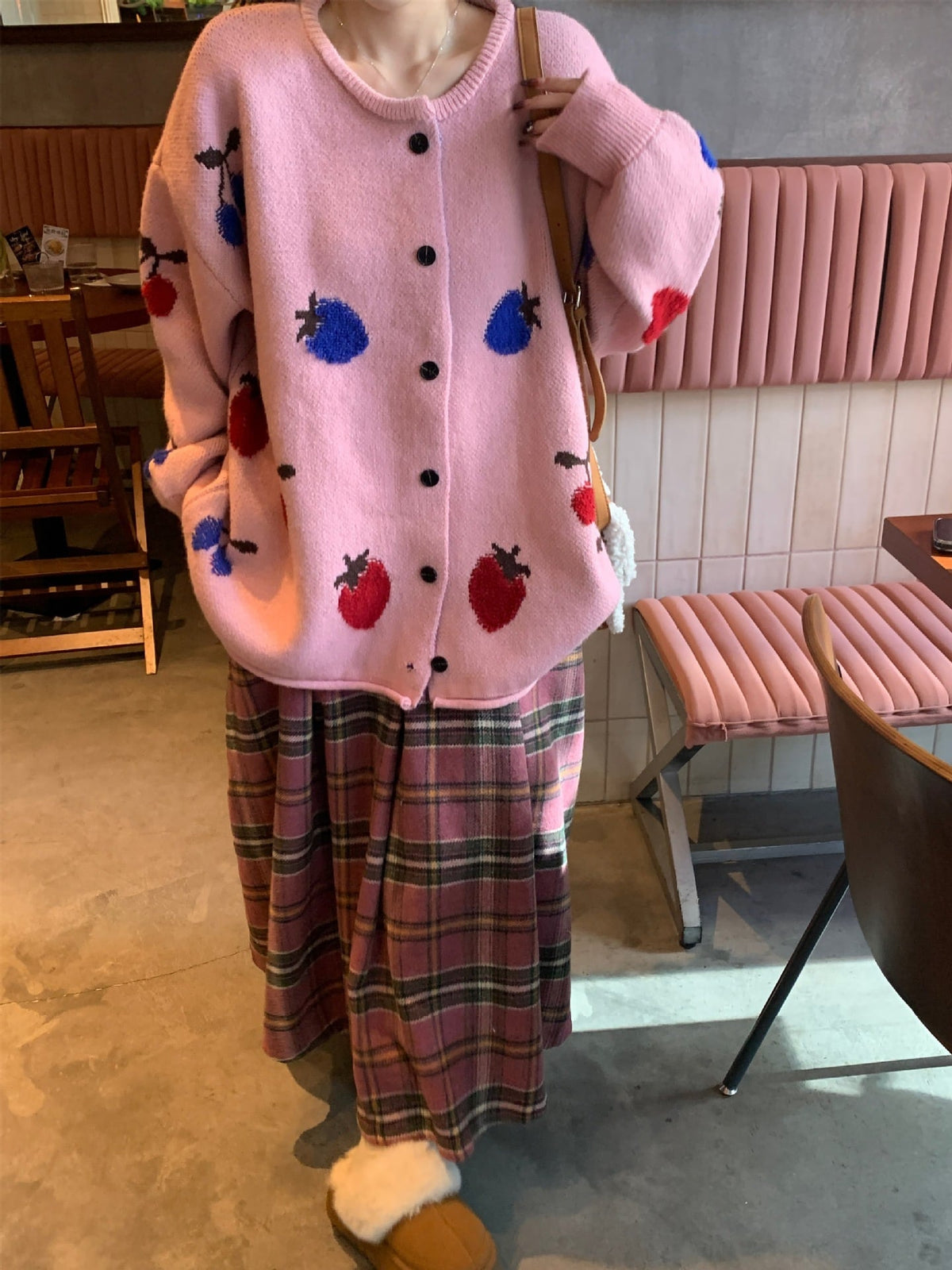 【outer】ジャカードニットカーデ　M26338