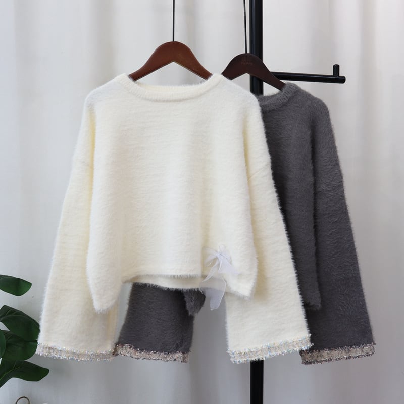 【tops】シャギーニットセーター　M26387