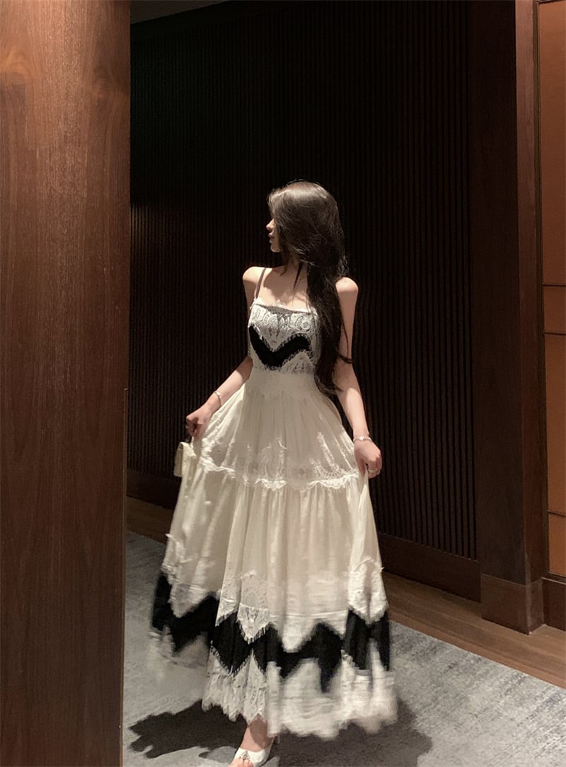 【dress】レースドッキングキャミワンピース　M31993