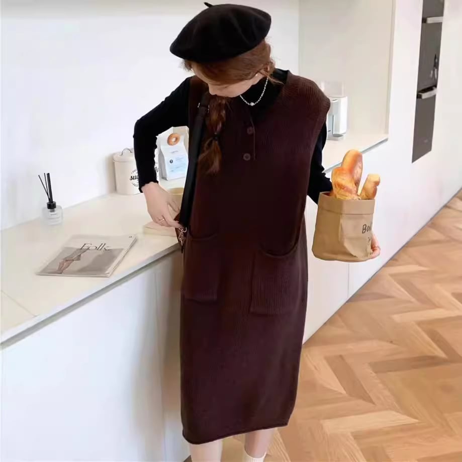 【dress】ベストニットワンピース　M25918