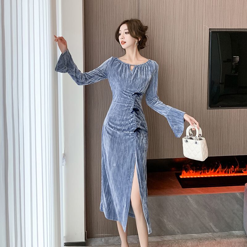 【dress】スリットワンピース　M28544