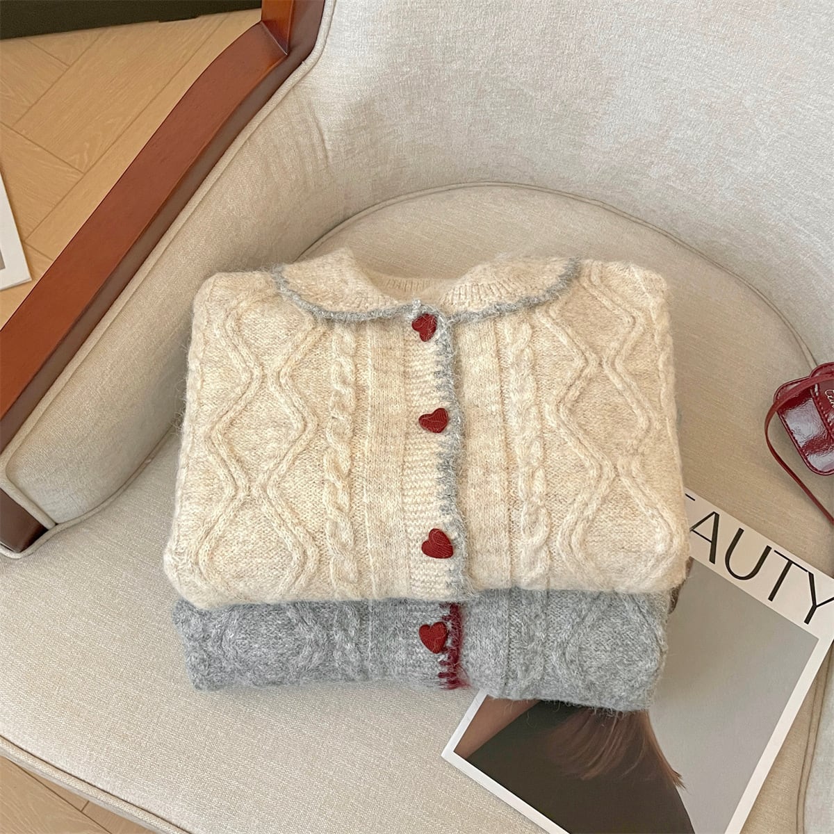【outer】ニットカーデ　M29202