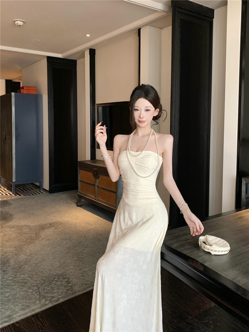 【dress】ロングチューブドレス Q8191