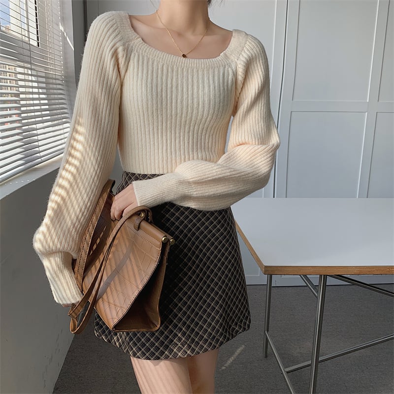【tops】ニットトップス　M27328