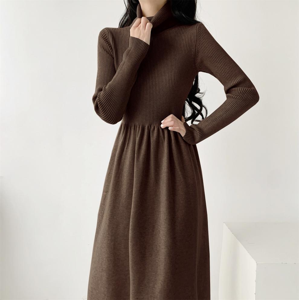 【dress】ハイネックニットワンピース　M28030