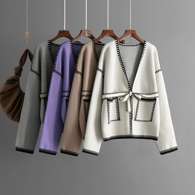【outer】Vネックニットカーデ　M28747