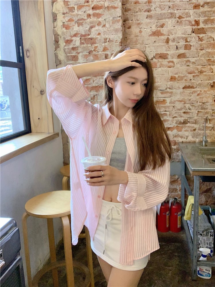 【tops】紫外線対策シャツ　M24234
