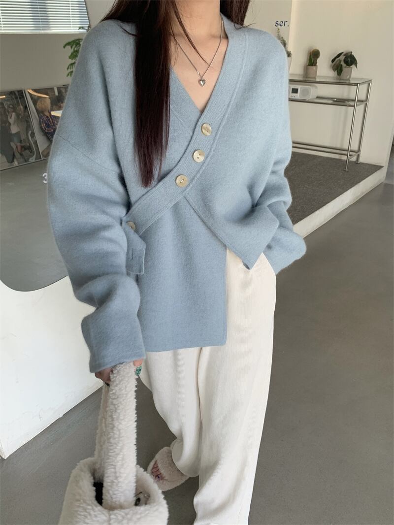 【outer】Vネックニットカーデ　M27161