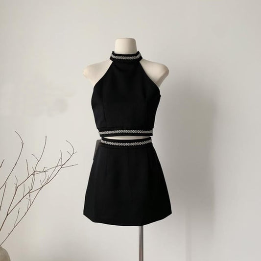 【set】ファスナーＴシャツ+スカート2点セットF7280