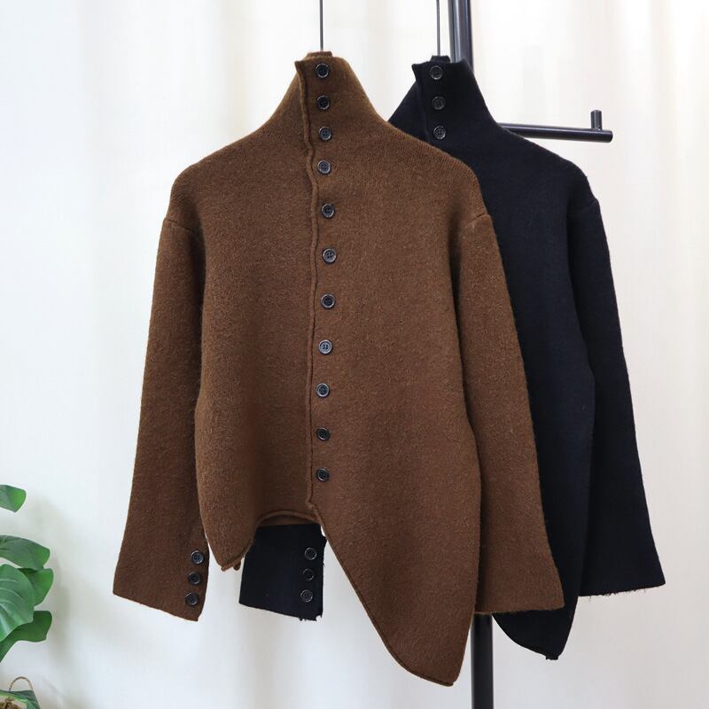 【outer】ボタンデザインニットカーデ　M26851
