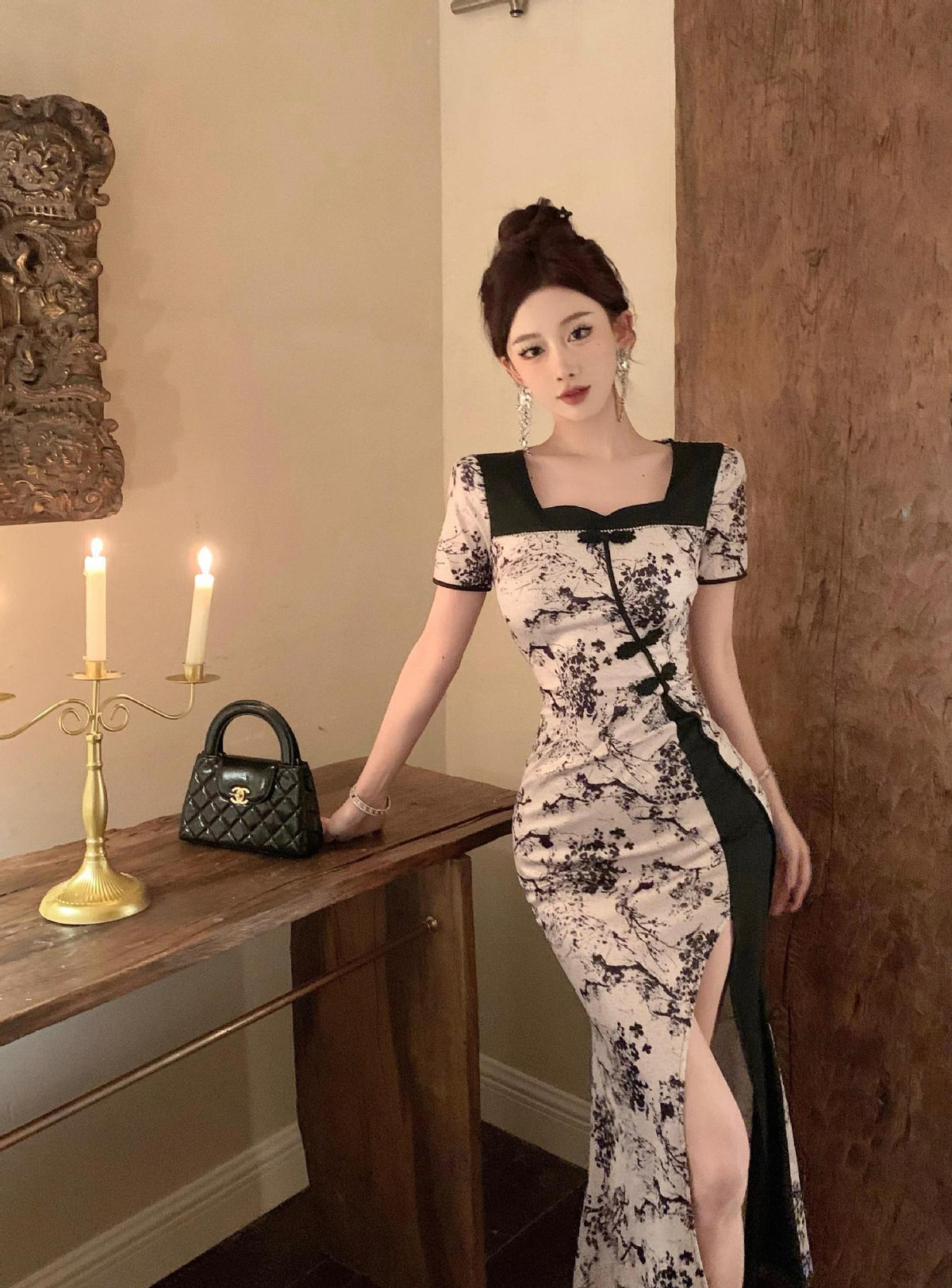 【dress】プリントワンピース　M25247