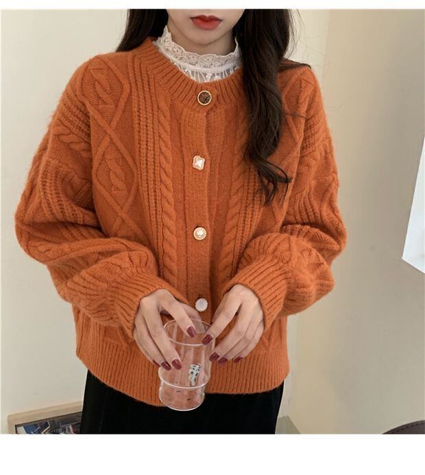 【outer】クルーネックニットカーデ　M27251