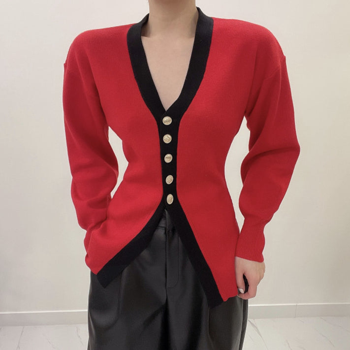 【tops】VネックニットセーターG23855