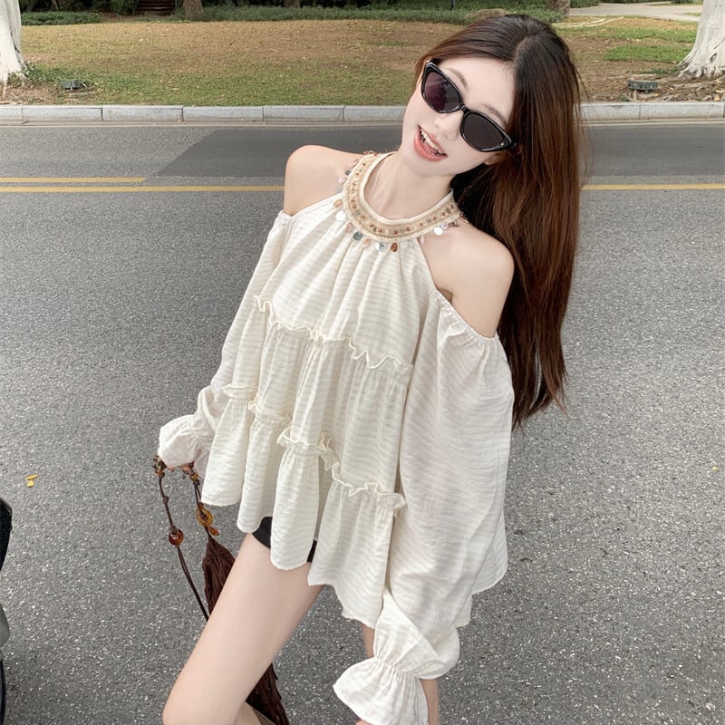 【tops】オフショルダートップス　M30074