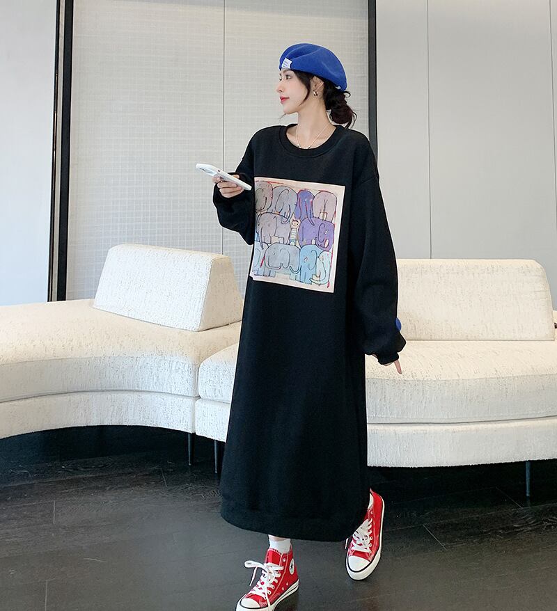 【dress】裹起毛カジュアルワンピース　M18582