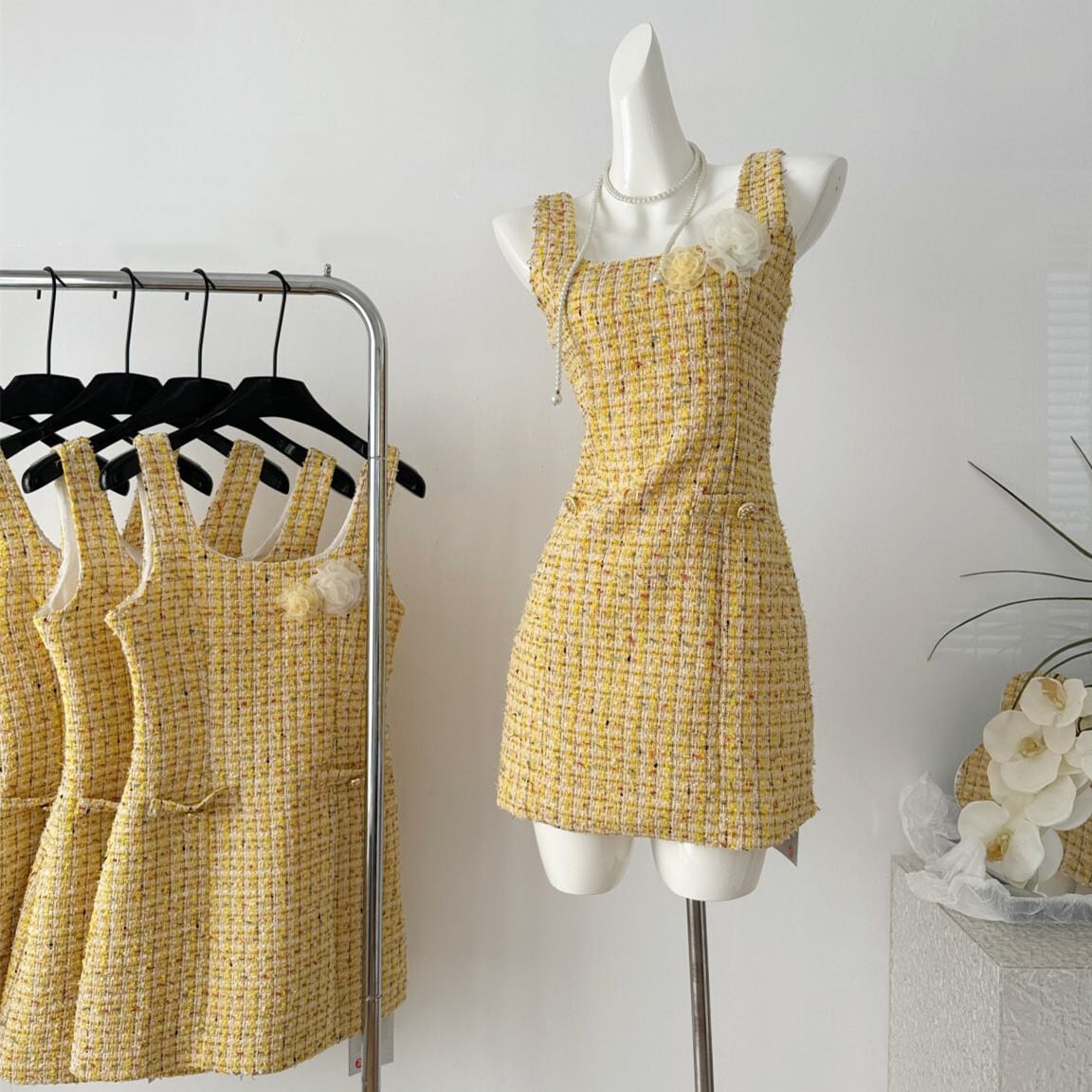 【dress】立体フラワーデートワンピース　M24393