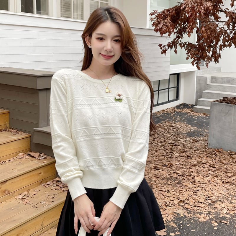 【tops】ニットトップス　M26110