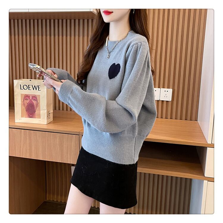 【tops】クルーネックニットセーター　M18596