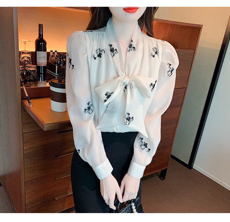 【tops】刺繍シャツトップス　M18478