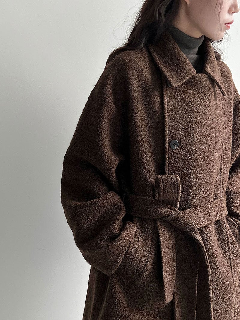 【outer】厚手防寒ウールコート Q7089
