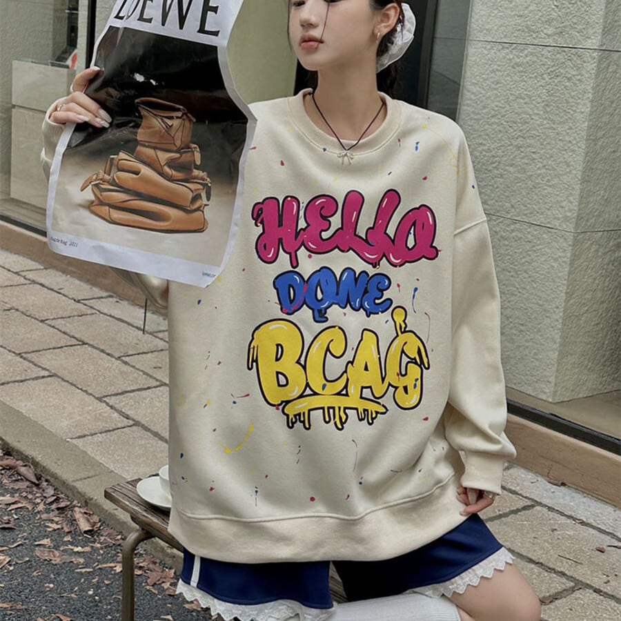【tops】プリントプルオーバー　M25409