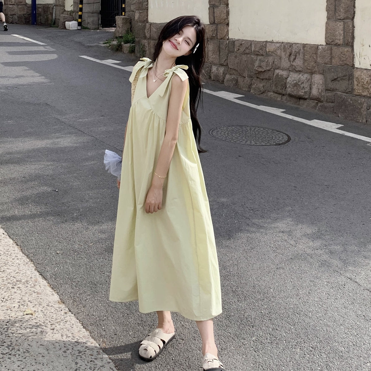 【dress】リボン付きワンピース　M24666